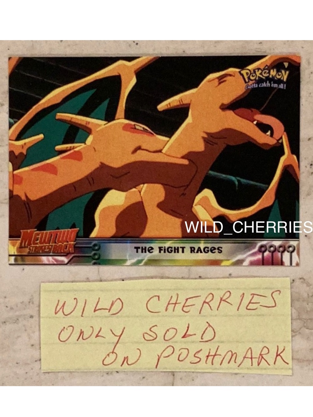 Charizard Topps 1999 Pokemon First Movie Edition 35 The Fight Rages #35 Card - Picture 3 of 6